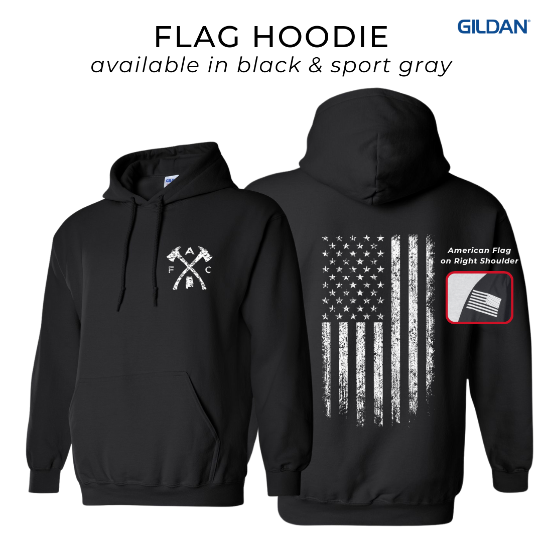 Flag Hoodie Black