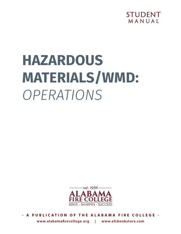 Haz Mat Operations S/M – Alabama Fire College Bookstore