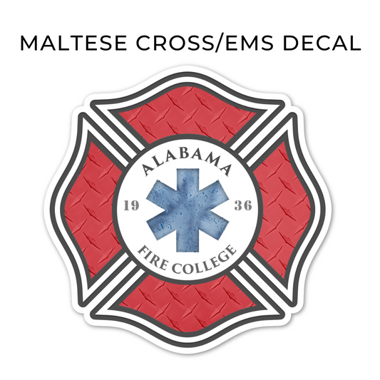 Red EMS Maltese Cross Decal