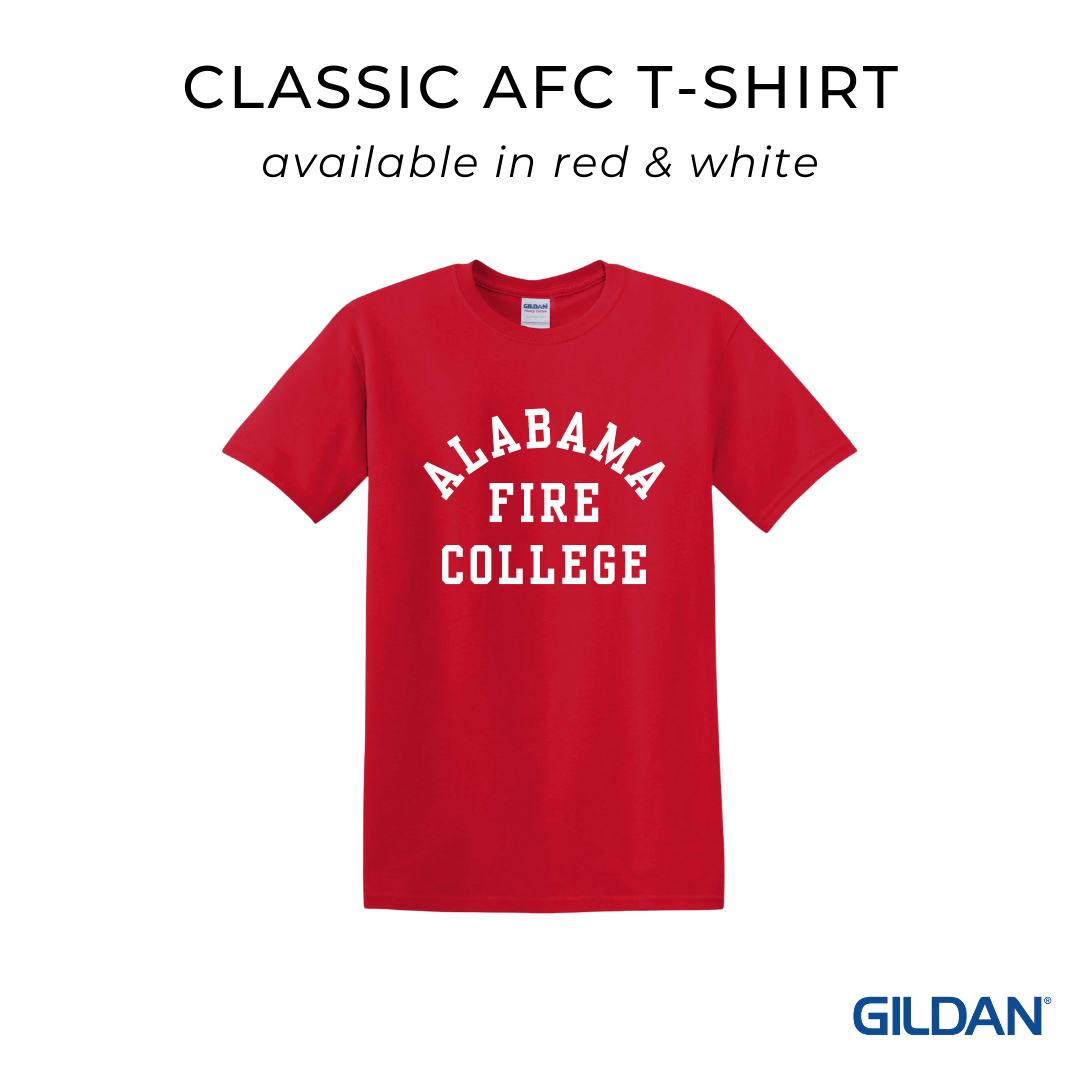 Classic T-Shirt (Red w/ White Letters)- Youth