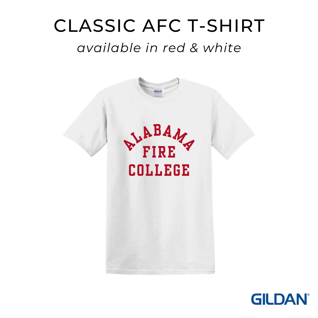 Classic T-Shirt (White w/ Red Letters)