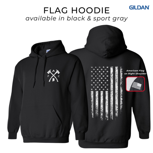 Flag Hoodie Black