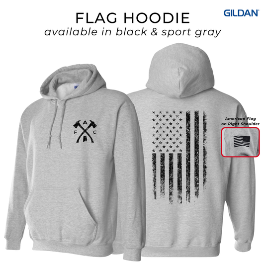 Flag Hoodie Gray